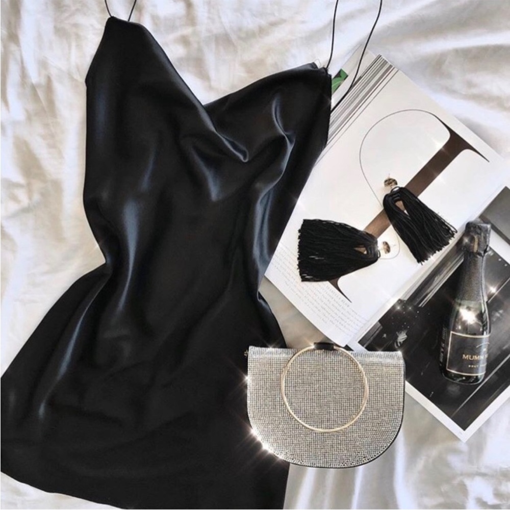 Luna B "Life of the party" Satin slip dress